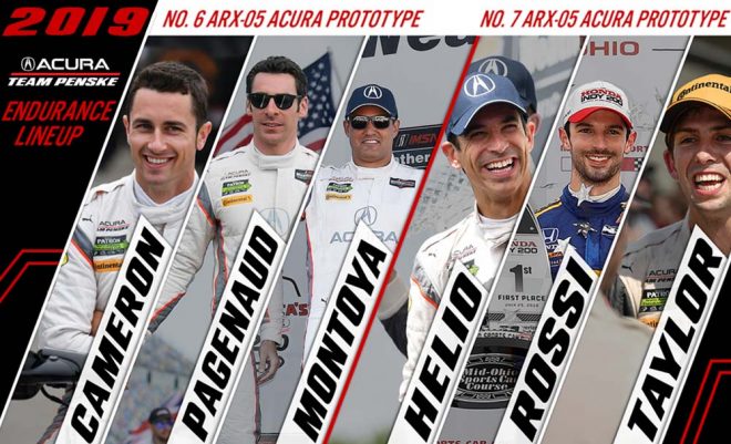 アキュラ・チーム・ペンスキーの2019年エンデュランスレース・ドライバーラインアップ
