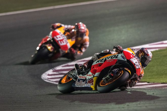 2015年の開幕戦カタールGP後に、ペドロサは腕上がりの手術を受けると発表した