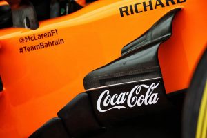 2018年F1第18戦アメリカGPでマクラーレンのマシンに掲載されたコカ・コーラのロゴ