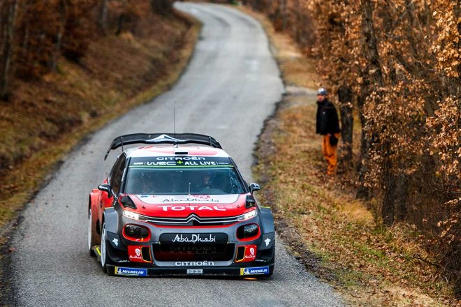 フランス・アルプスのターマックで事前テストに臨んだシトロエンC3 WRC