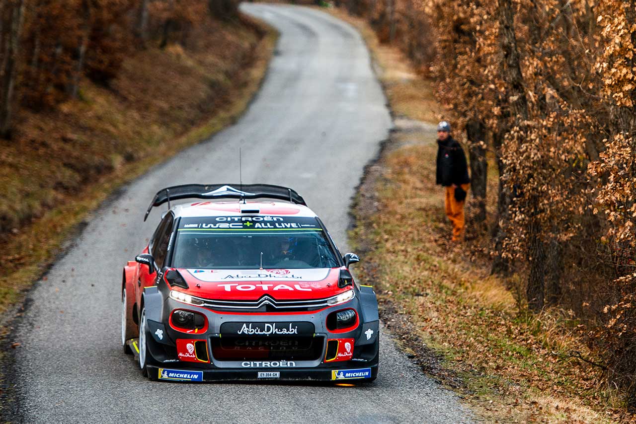 フランス・アルプスのターマックで事前テストに臨んだシトロエンC3 WRC