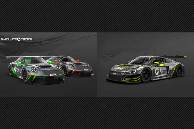 アブソリュート・レーシングは2台のアウディR8 LMS GT3 Evoと2台の新型ポルシェ911 GT3 Rでシリーズに参戦する