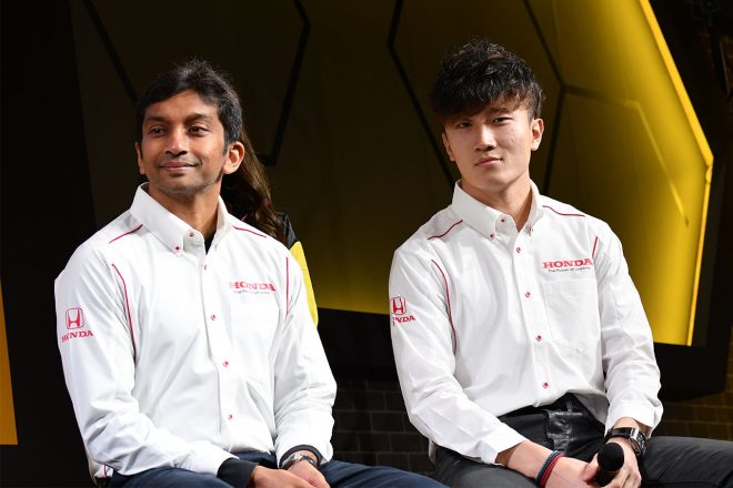 Modulo Nakajima Racingのナレイン・カーティケヤンと牧野任祐