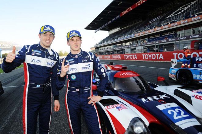 優勝したユナイテッド・オートスポーツのポール・ディ・レスタとフィル・ハンソン