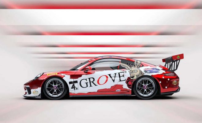 グローブ・レーシングの4号車ポルシェ911 GT3カップ