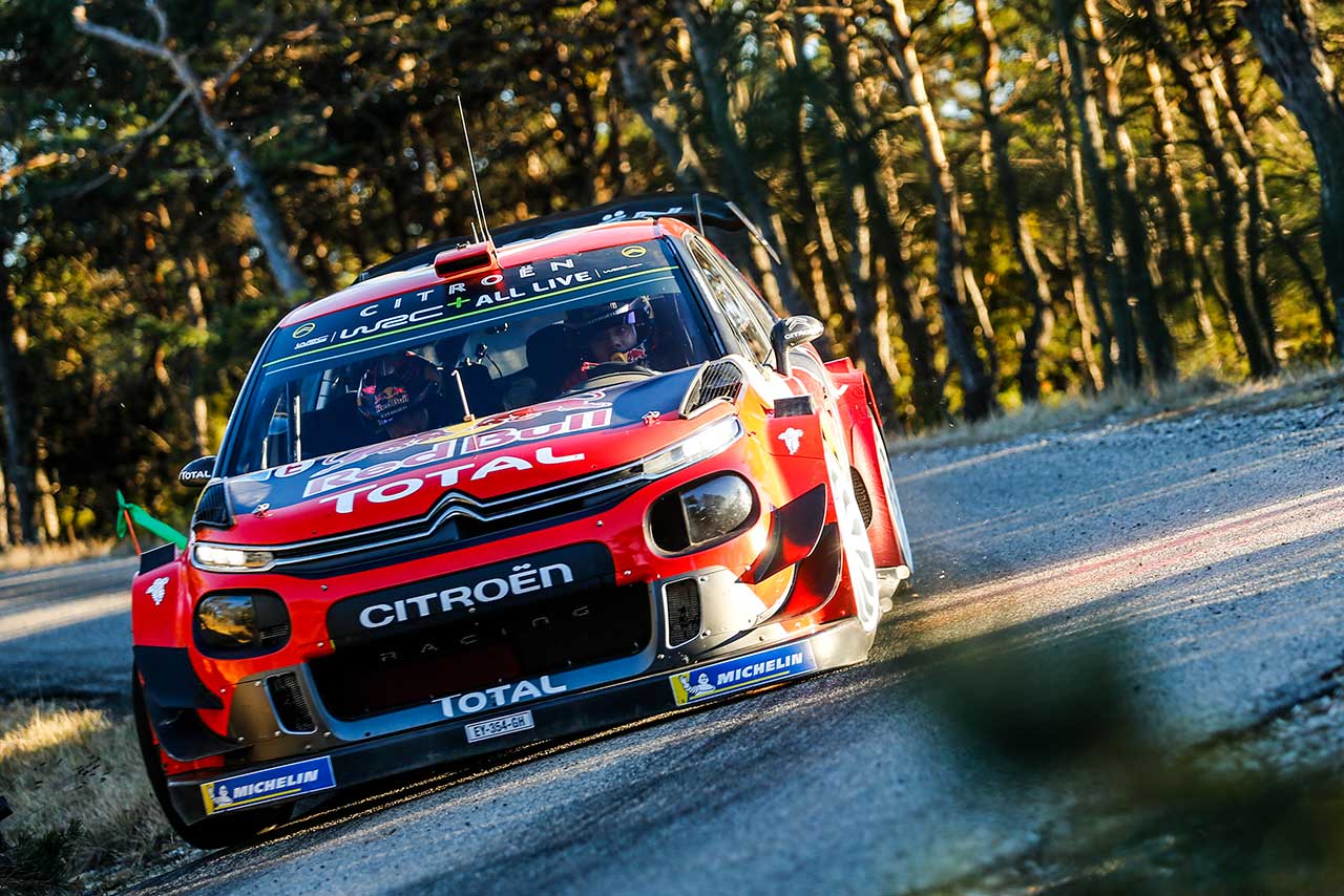 2019年、セバスチャン・オジエがドライブするシトロエンC3 WRC
