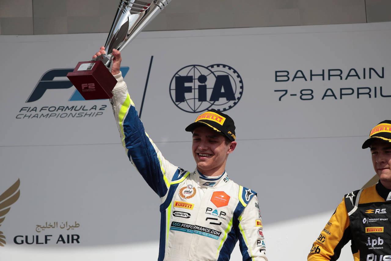 2018年FIA F2開幕戦バーレーン レース1　ランド・ノリス（カーリン）