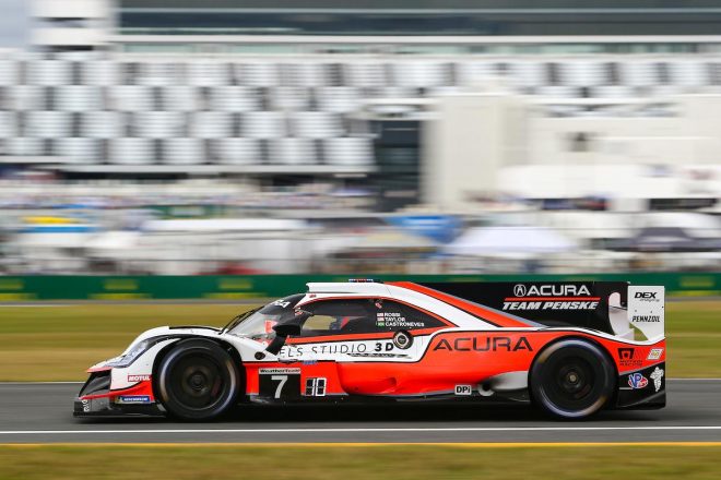 フロントロウ2番手につけたアキュラ・チーム・ペンスキーの7号車アキュラARX-05