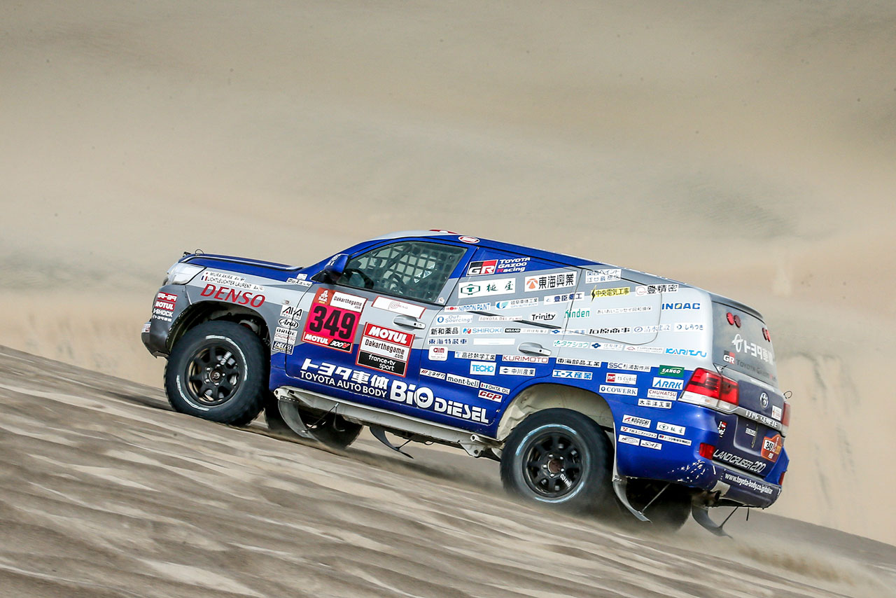 2019年のダカールラリーを戦ったTLCの349号車。モースポフェス2019では、このカラーリングをまとったレプリカが走行を披露する