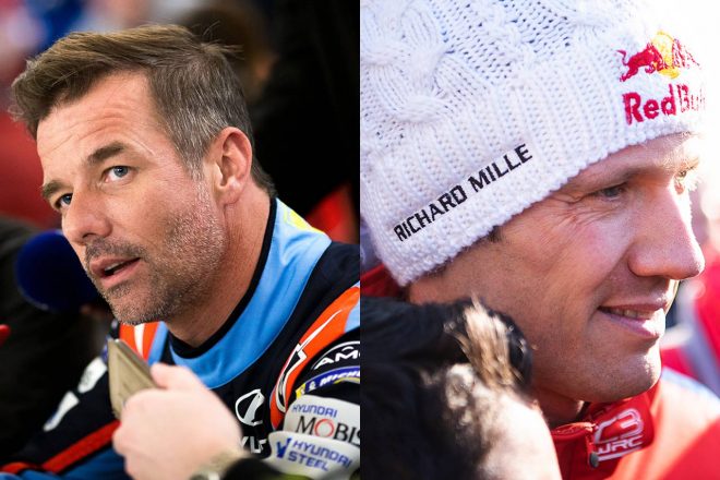 ラリー・モンテカルロ初日は対照的な結果に終わったセバスチャン・ローブ（左）とセバスチャン・オジエ（右）