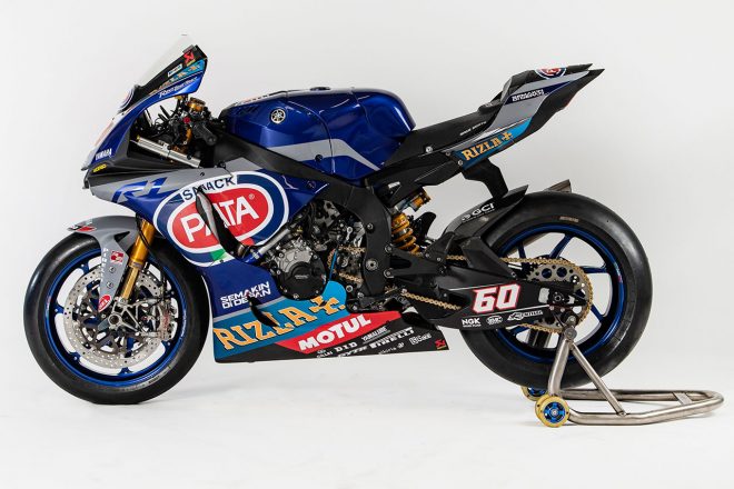 ヤマハYZF-R1 SBK仕様 マイケル・ファン・デル・マーク機（左サイド）