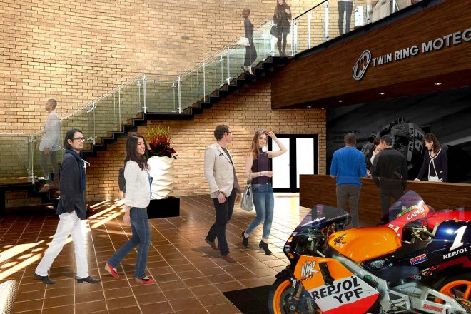 エグゼクティブスイートへのエントランスのイメージイラスト