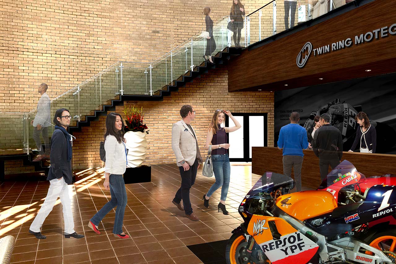 エグゼクティブスイートへのエントランスのイメージイラスト