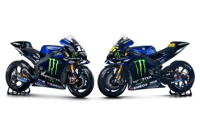 2019年型YZR-M1、マーベリック・ビニャーレス機（左）とバレンティーノ・ロッシ機（右）