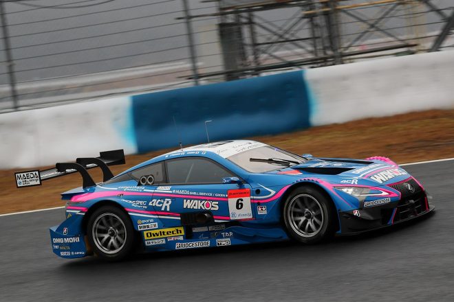 岡山国際サーキットで行われたメーカーテストに参加した6号車レクサスLC500