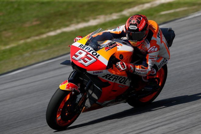 初日トップタイムだったマルケスは、2日目は8番手どまり