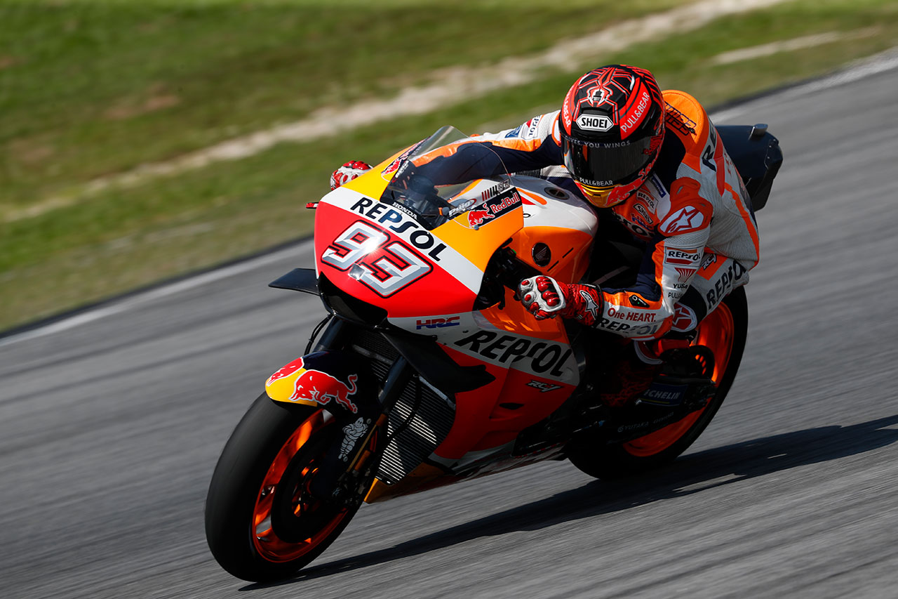 初日トップタイムだったマルケスは、2日目は8番手どまり