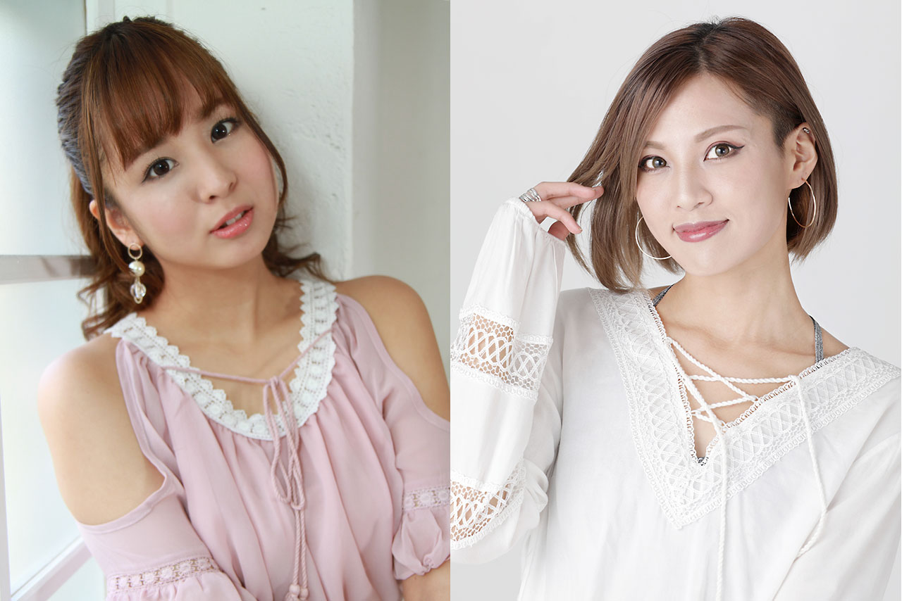 2019 WedsSport Racing Galsを務める安田七奈さん（左）と葉加瀬りょうさん（右）