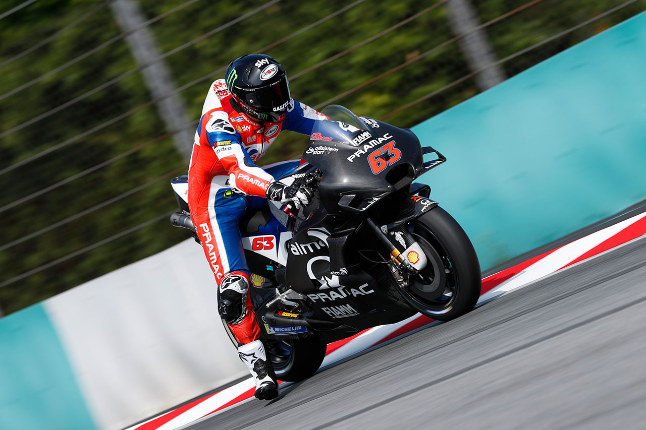 セパンテストで2番手につけたバニャイア。もちろん、ルーキー勢トップ