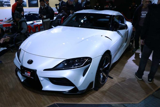 TOYOTA GAZOO Racingブースには新型スープラが展示
