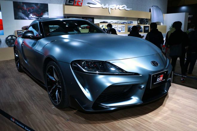 TOYOTA GAZOO Racingブースには新型スープラが展示