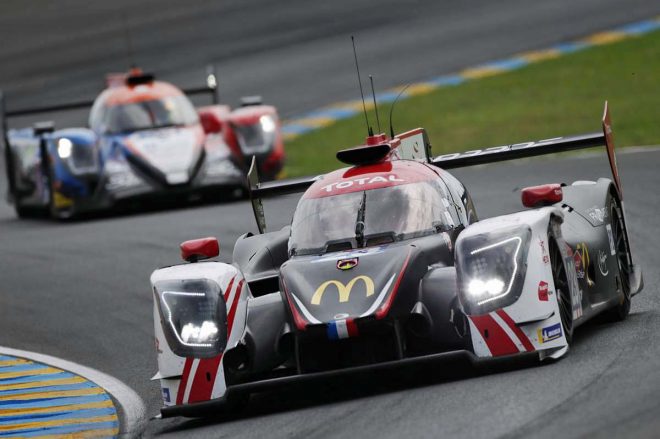 2018ル・マン24時間に参戦したティモシー・ビュレ、ジュリアン・キャナル、ウィル・スティーブンス組パニス・バルテズ・コンペティションの23号車リジェJS P218・ギブソン