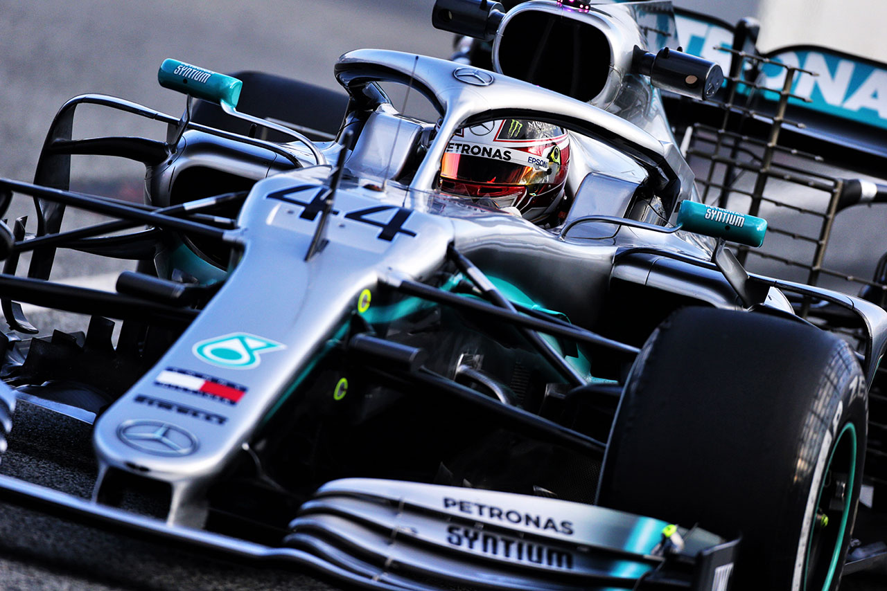 2019年F1バルセロナテスト1回目　ルイス・ハミルトン　メルセデスW10