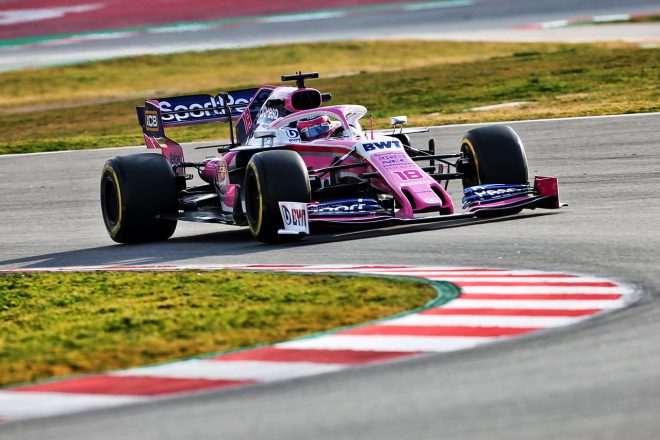 2019年F1バルセロナテスト1回目　ランス・ストロール　レーシング・ポイントRP19