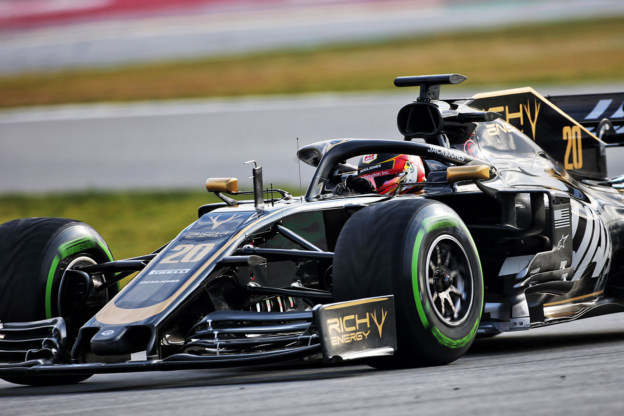 2019年F1バルセロナテスト1回目　ケビン・マグヌッセン　ハースVF-19