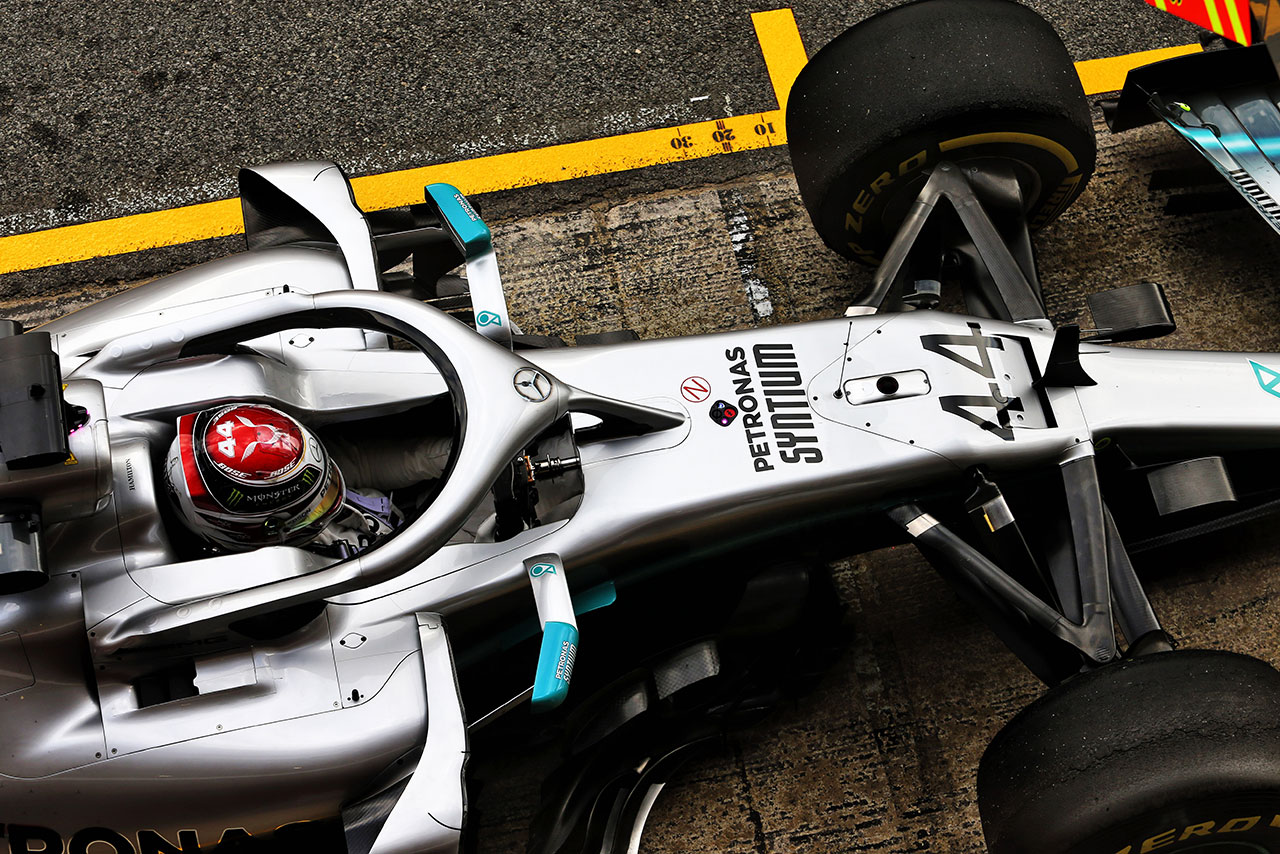 2019年F1バルセロナテスト1回目　ルイス・ハミルトン　メルセデスW10