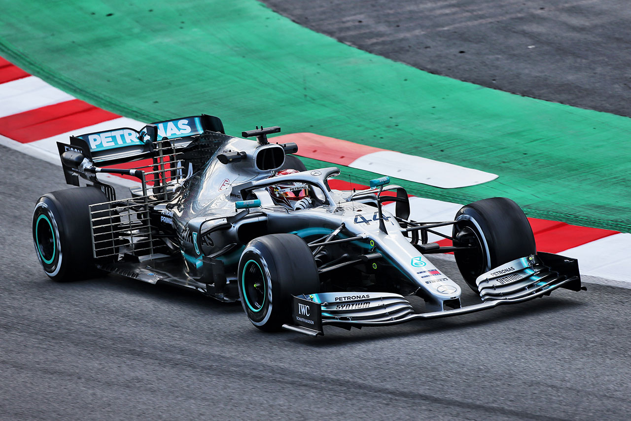 2019年F1バルセロナテスト1回目　ルイス・ハミルトン　メルセデスW10