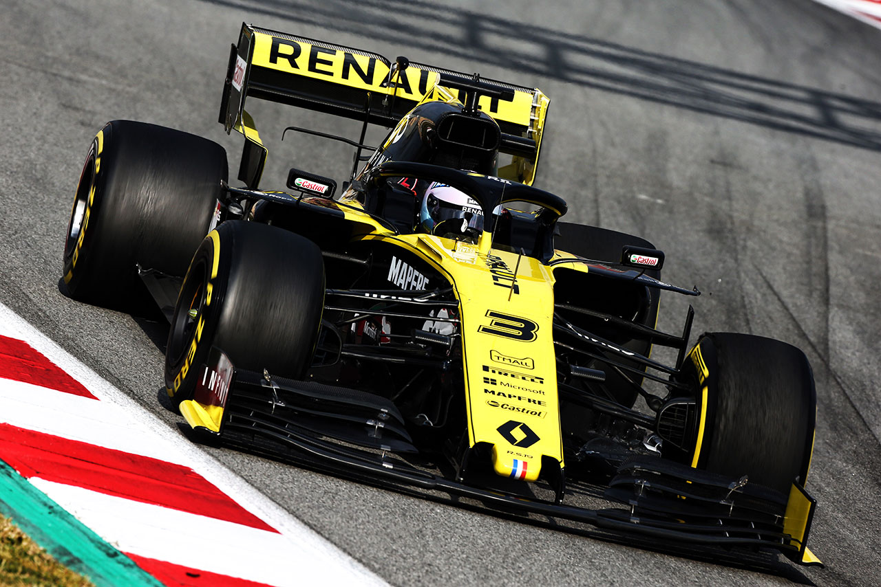 2019年F1バルセロナテスト1回目　ダニエル・リカルド　ルノーRS19