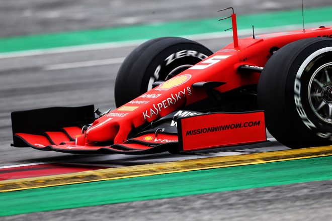 2019年F1バルセロナテスト1回目　セバスチャン・ベッテル　フェラーリSF90
