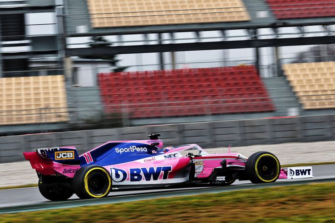 2019年F1バルセロナテスト1回目　セルジオ・ペレス　レーシング・ポイントRP19
