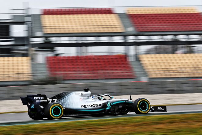 2019年F1バルセロナテスト1回目　バルテリ・ボッタス　メルセデスW10