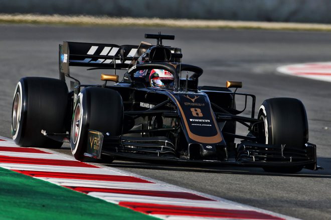 2019年F1バルセロナテスト1回目 ロマン・グロージャン ハースVF-19
