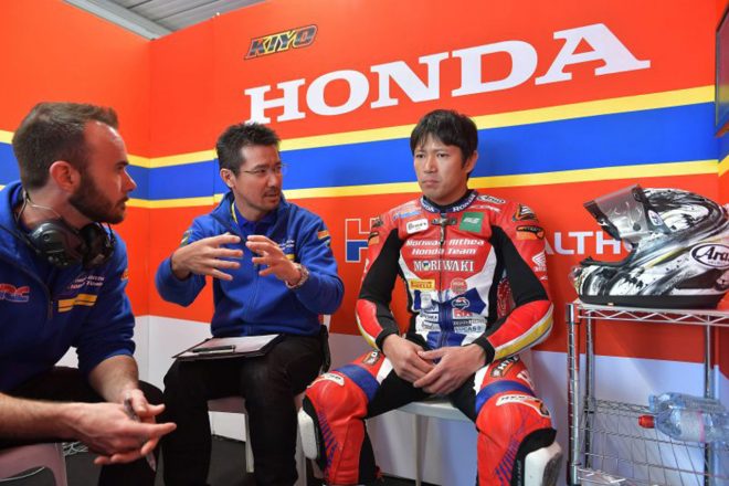 清成はSBK開幕戦レース2で15位フィニッシュを果たし、ポイントを獲得