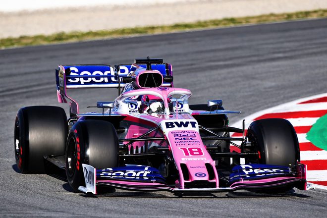 2019年F1バルセロナテスト2回目　ランス・ストロール　レーシングポイントRP19