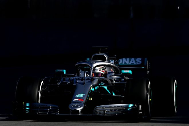 2019年F1バルセロナテスト2回目　ルイス・ハミルトン　メルセデスW10