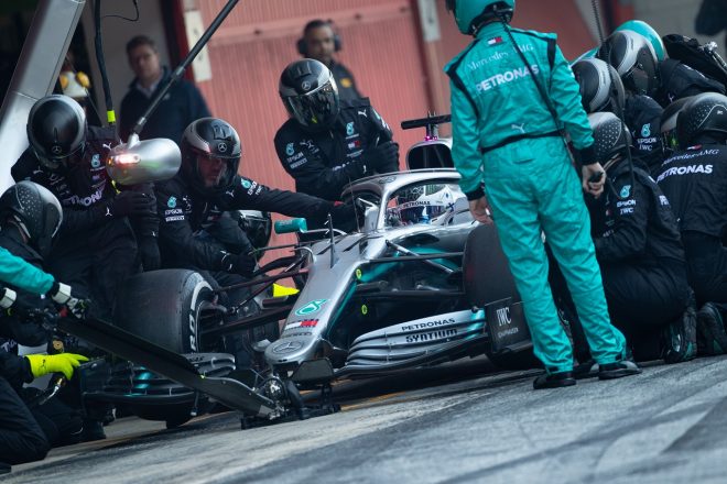 2019年第2回F1テスト2日目　バルテリ・ボッタス（メルセデス）が新パッケージをテスト