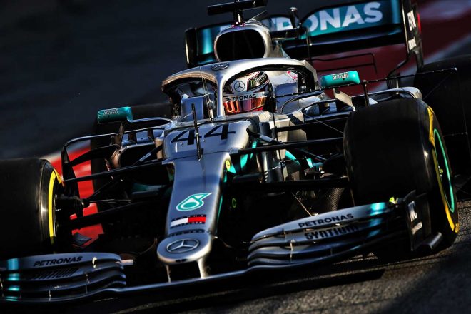 2019年F1バルセロナテスト2回目　ルイス・ハミルトン　メルセデスW10