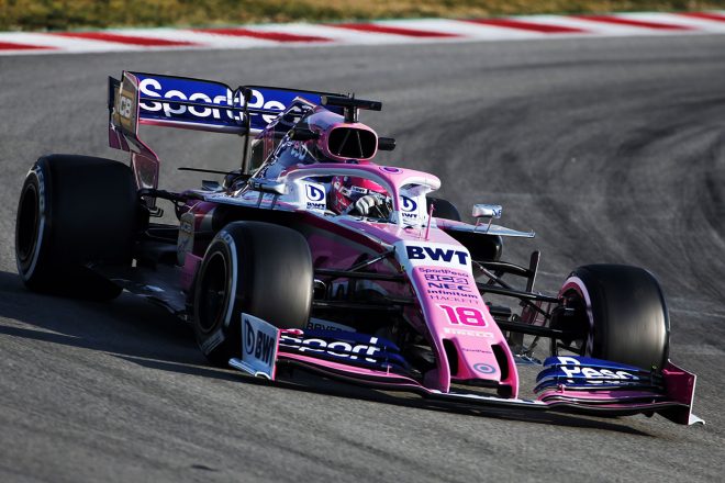 2019年F1バルセロナテスト2回目　ランス・ストロール　レーシングポイントRP19