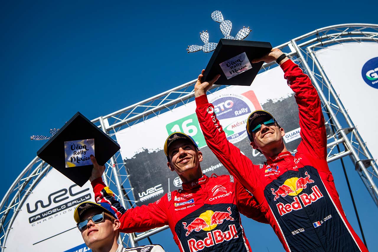 第3戦メキシコを制し、キャリア通算46勝目を挙げたセバスチャン・オジエ（シトロエンC3 WRC）