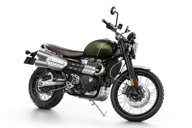 トライアンフ・スクランブラー1200XC（カーキーグリーン×ブルックランズグリーン）