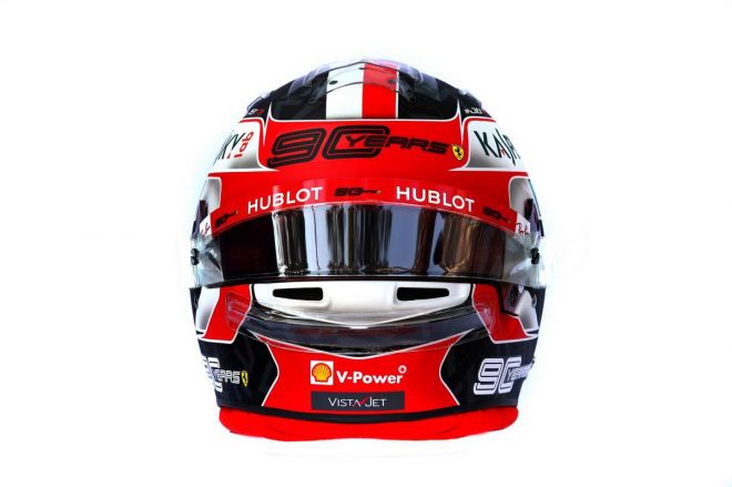 2019年F1ヘルメット：シャルル・ルクレール（フェラーリ）
