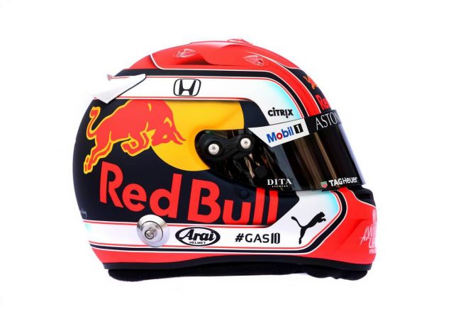 2019年F1ヘルメット：ピエール・ガスリー（レッドブル・ホンダ）