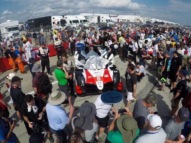 ポールスタートとなった8号車トヨタTS050ハイブリッド