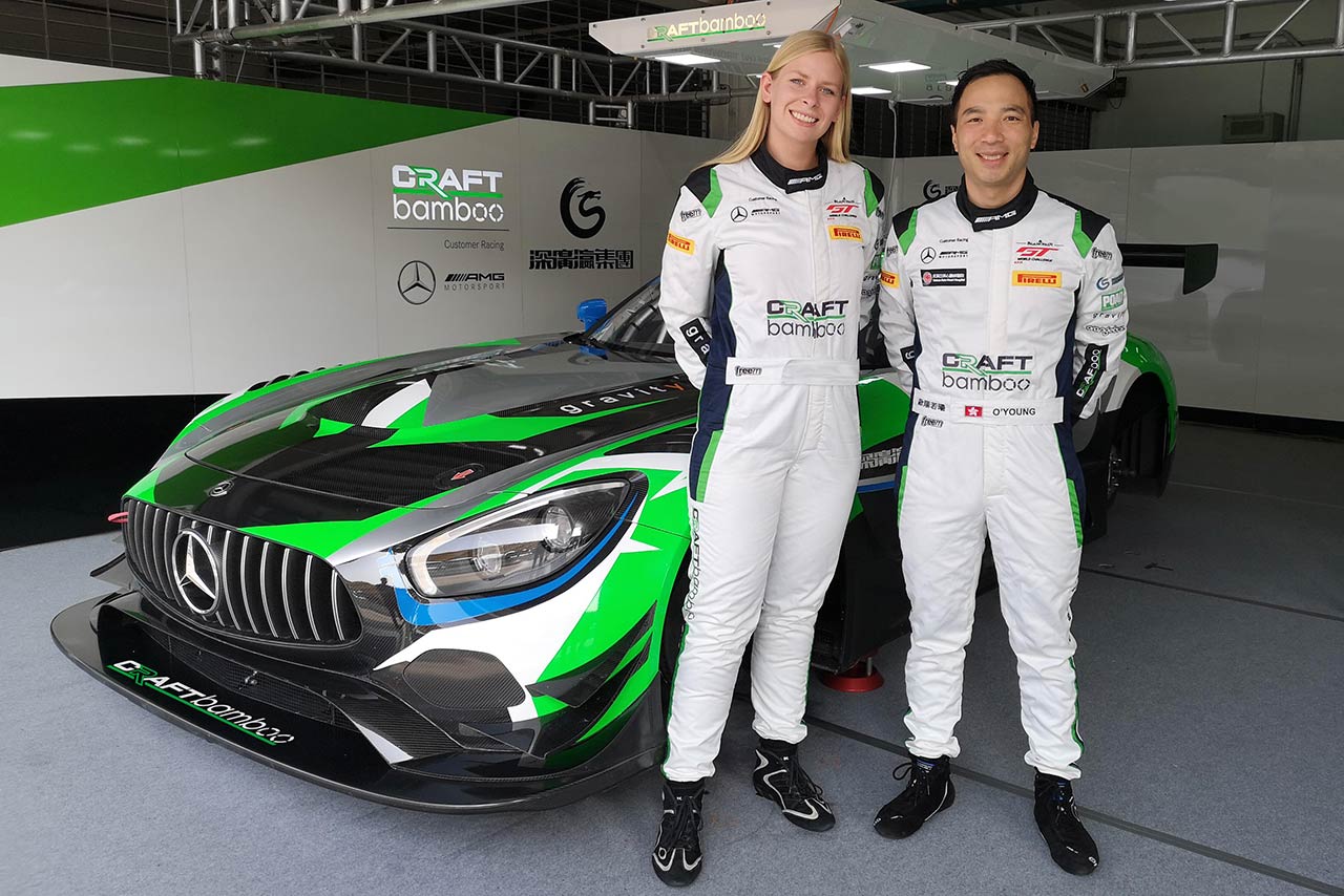 クラフト・バンブー・レーシングからブランパンGTワールドチャレンジ・アジアに参戦するクリスティーナ・ニールセン（左）