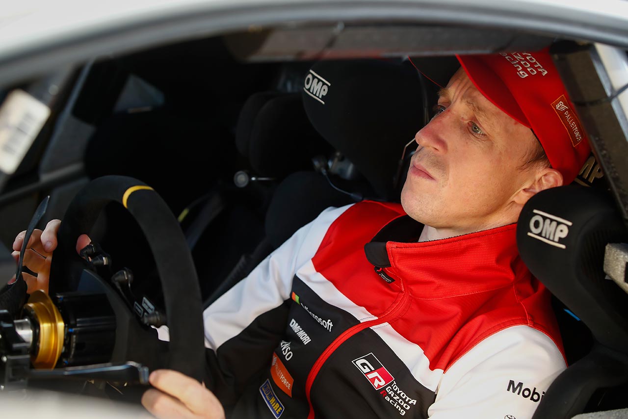 シェイクダウンでトップタイムを記録したクリス・ミーク（トヨタ・ヤリスWRC）