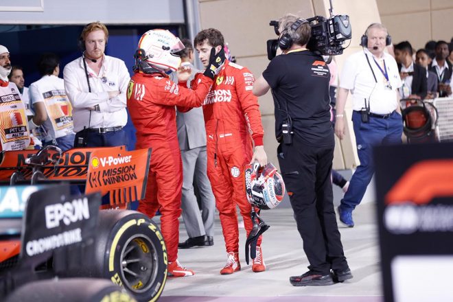 2019年F1第2戦バーレーンGP決勝　シャルル・ルクレール、セバスチャン・ベッテル